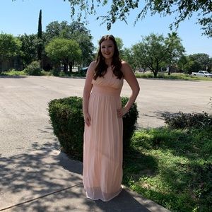 Donna Morgan, One Shoulder, Peach Bridesmaids Dress. Size 12. Worn once.